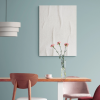 mise en scene Toile abstraite relief minimaliste blanche