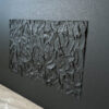 tableau abstrait forêt de nuit texturé et sombre
