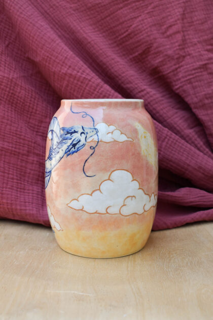 vase dragon de lune et du soleil